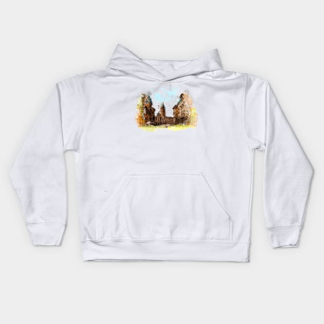 Rome city art #rome Kids Hoodie by JBJart